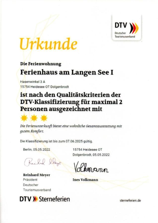 Ferienhaus Am Langen See Heidesee Zewnętrze zdjęcie